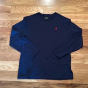 Polo Ralph Lauren - boys long sleeve tshirt - large (14-16) - navy - like new!